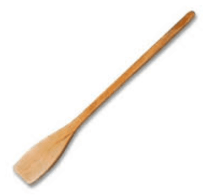 Wooden, plastic or metal paddle