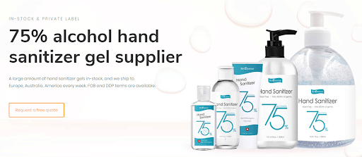 hand sanitizer manufacturer supply in different bottle sizes