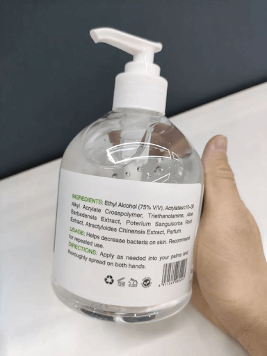 what should be the contents of hand sanitizer