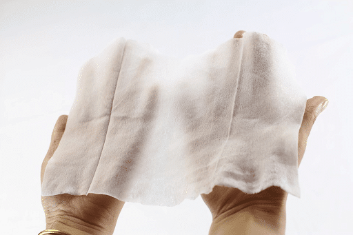 durable wet wipes nonwoven material safe for hands and skin